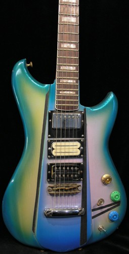 Painted Longhorn Guitar